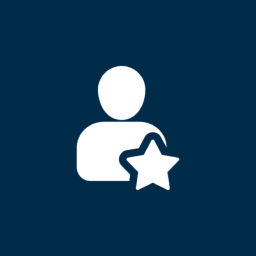 Person icon with a star symbol.
