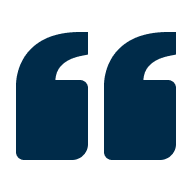 Blue quotation marks on a black background.
